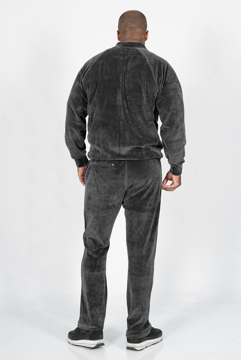 Velour Jacke - Slate Grey Straight Outta Cotton
