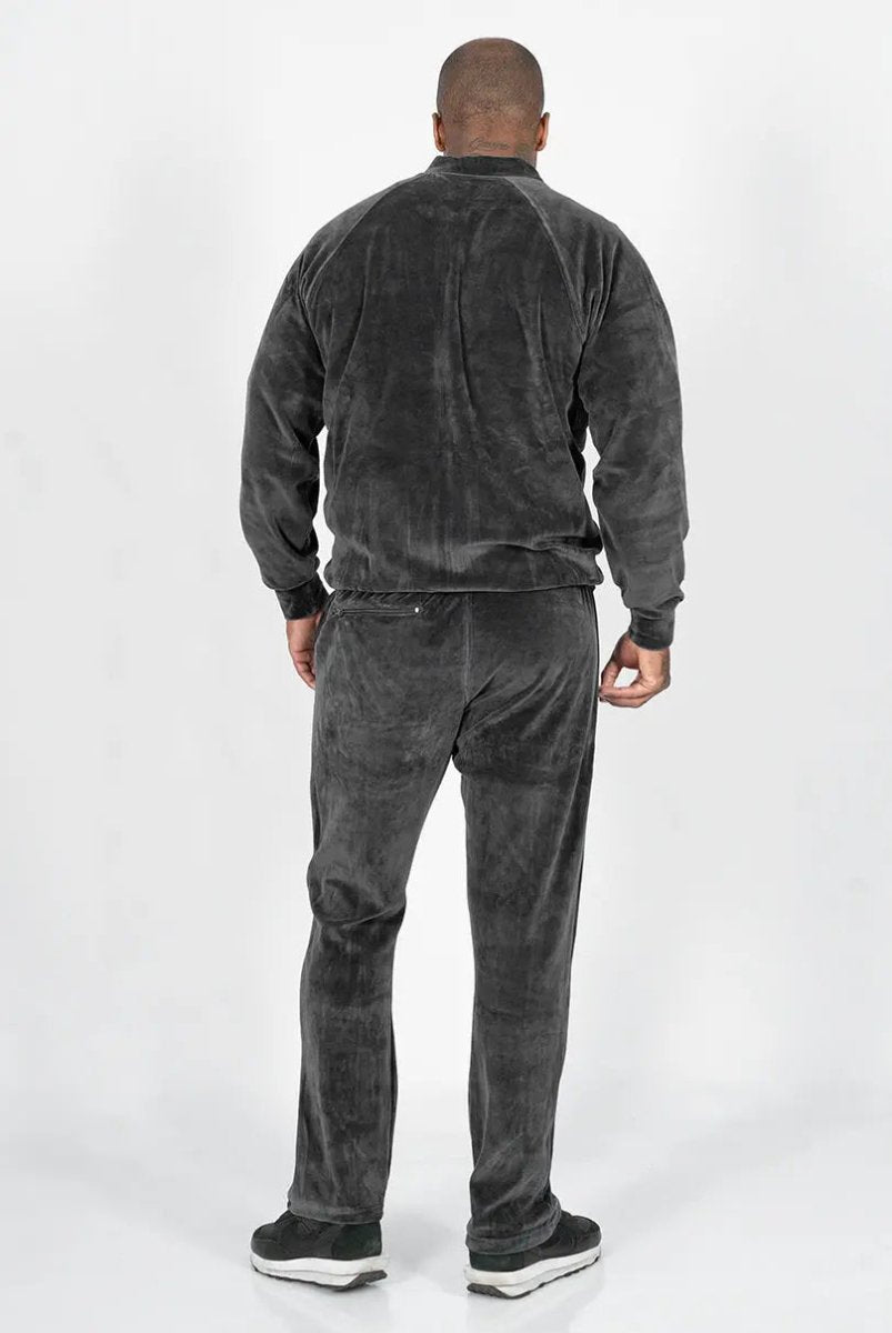 Velour Jacke - Slate Grey Straight Outta Cotton