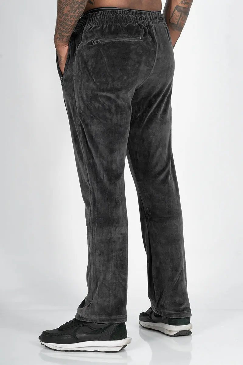 Velour Jogger - Slate Grey Straight Outta Cotton