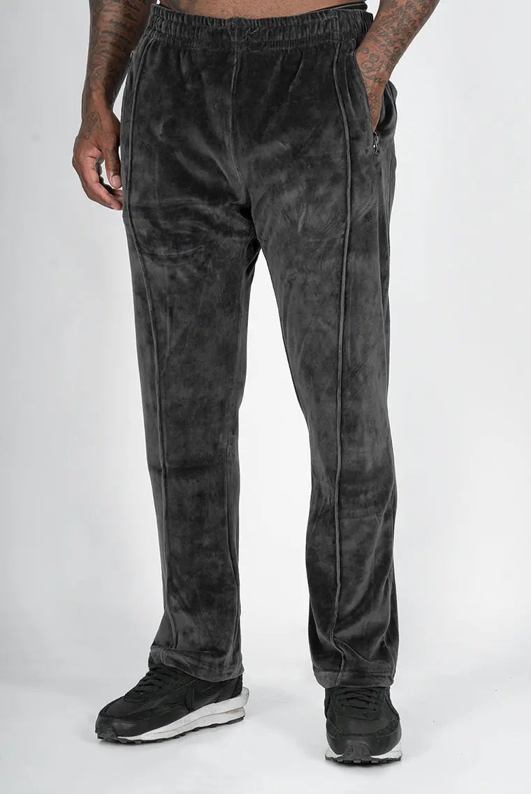 Velour Jogger - Slate Grey Straight Outta Cotton